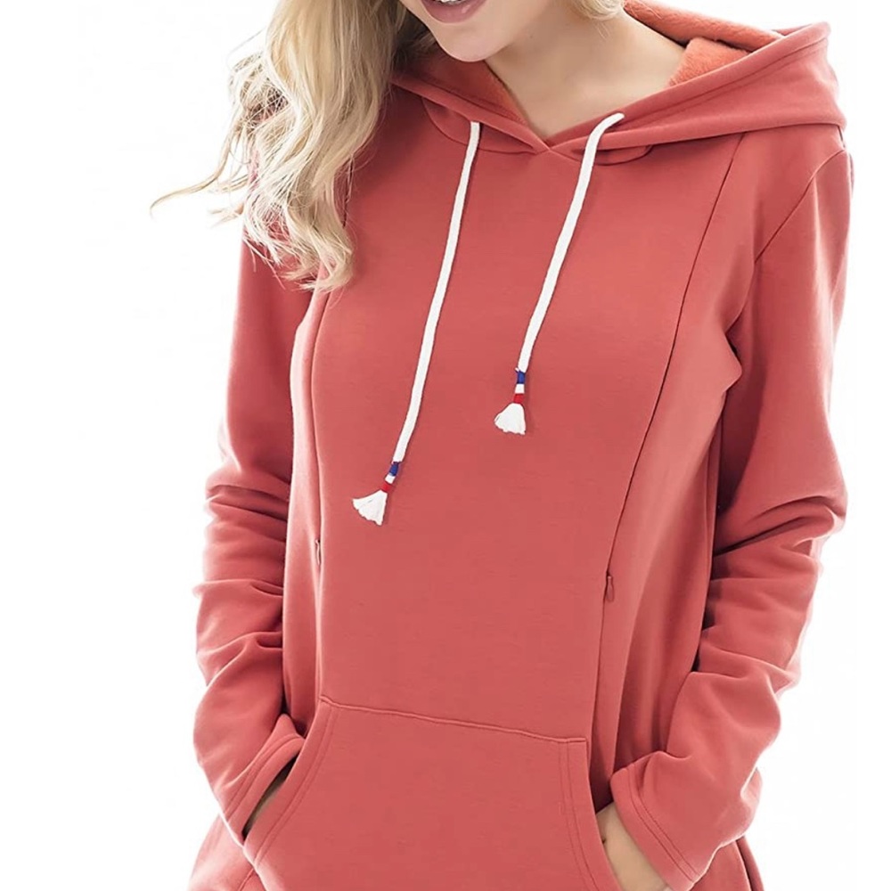 Rusty red nursing sweatshirt by Bearsland Maternity. Size  XL